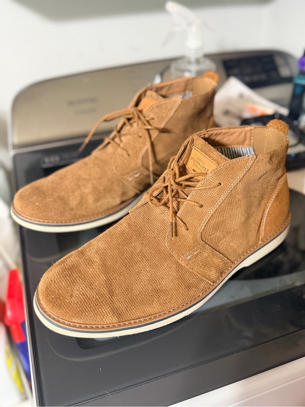 Nunn Bush Barklay Chukka Boots Tan Suede Leather Mens Size 13M Comfort Gel